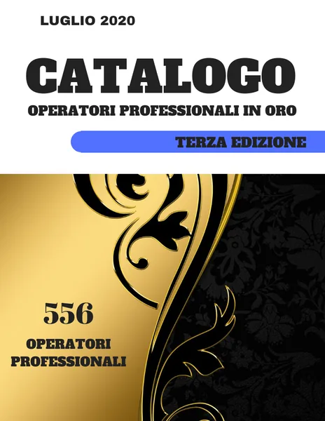 Copertina del catalogo degli operatori professionali in oro